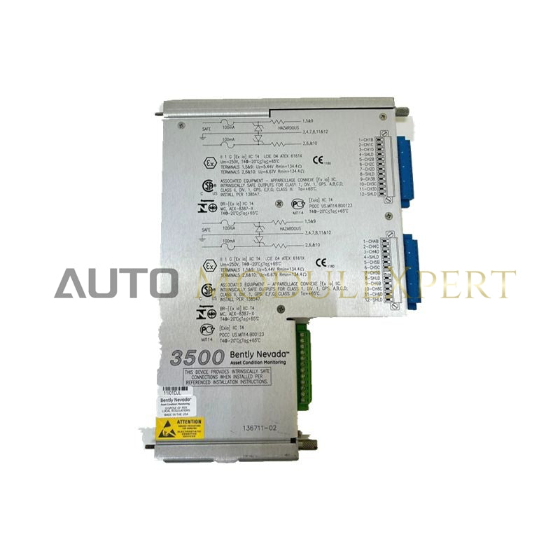 136711-02 Bently Nevada 3500 Barrier Temp I/O Module