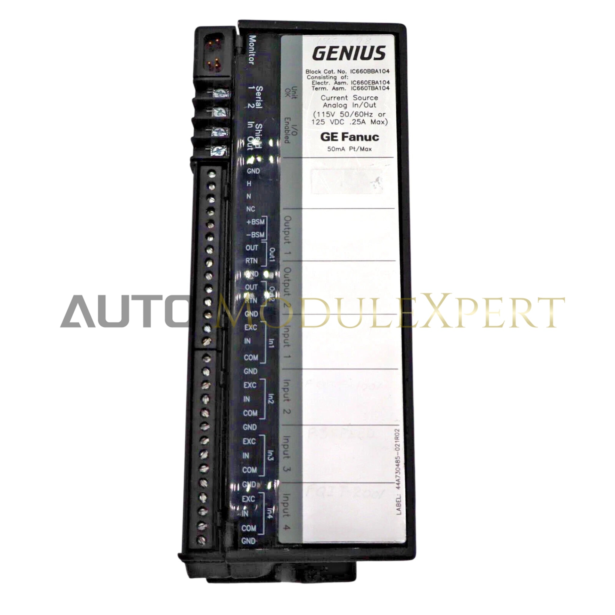 IC660BBA026M Genius I/O Analog-Eingangsmodul GE Fanuc