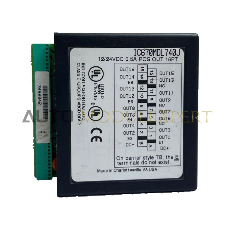 GE IC670MDL740J PLC Output Module for Industrial Devices