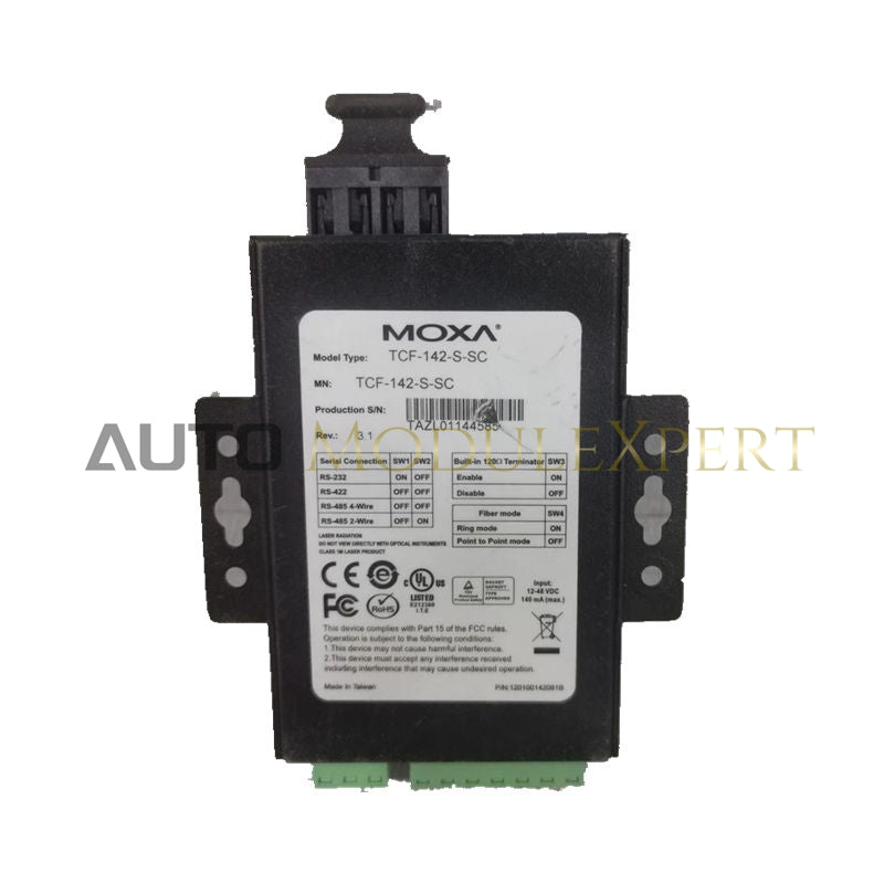 Fiber Optic Converter MOXA TCF-142-S-SC for Networking Systems
