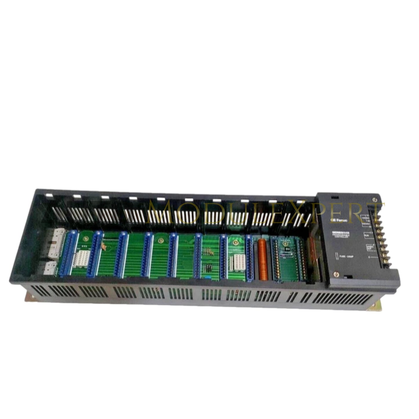 GE IC610CHS130A ซีรีส์ One รางติดตั้ง 10 ช่องพร้อมแหล่งจ่ายไฟ