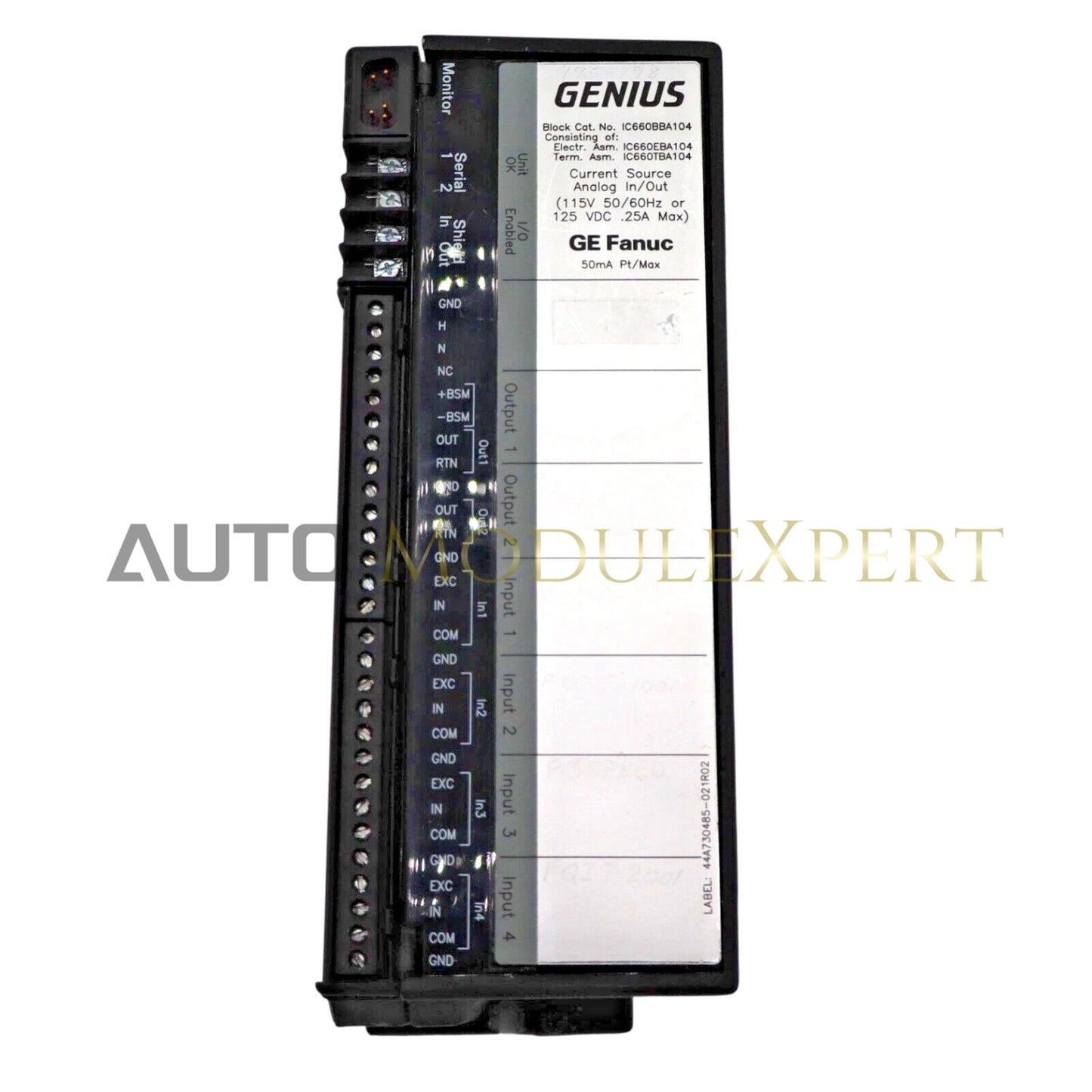 GE Fanuc IC660BBA106 Genius I/O Analog Ein-/Ausgabeblock