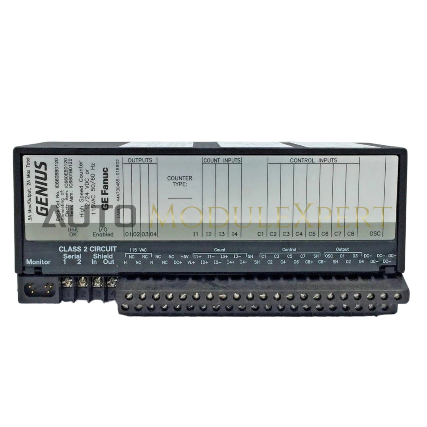GE Fanuc IC660BBD120 Genius I/O Hochgeschwindigkeits-Zählerblock