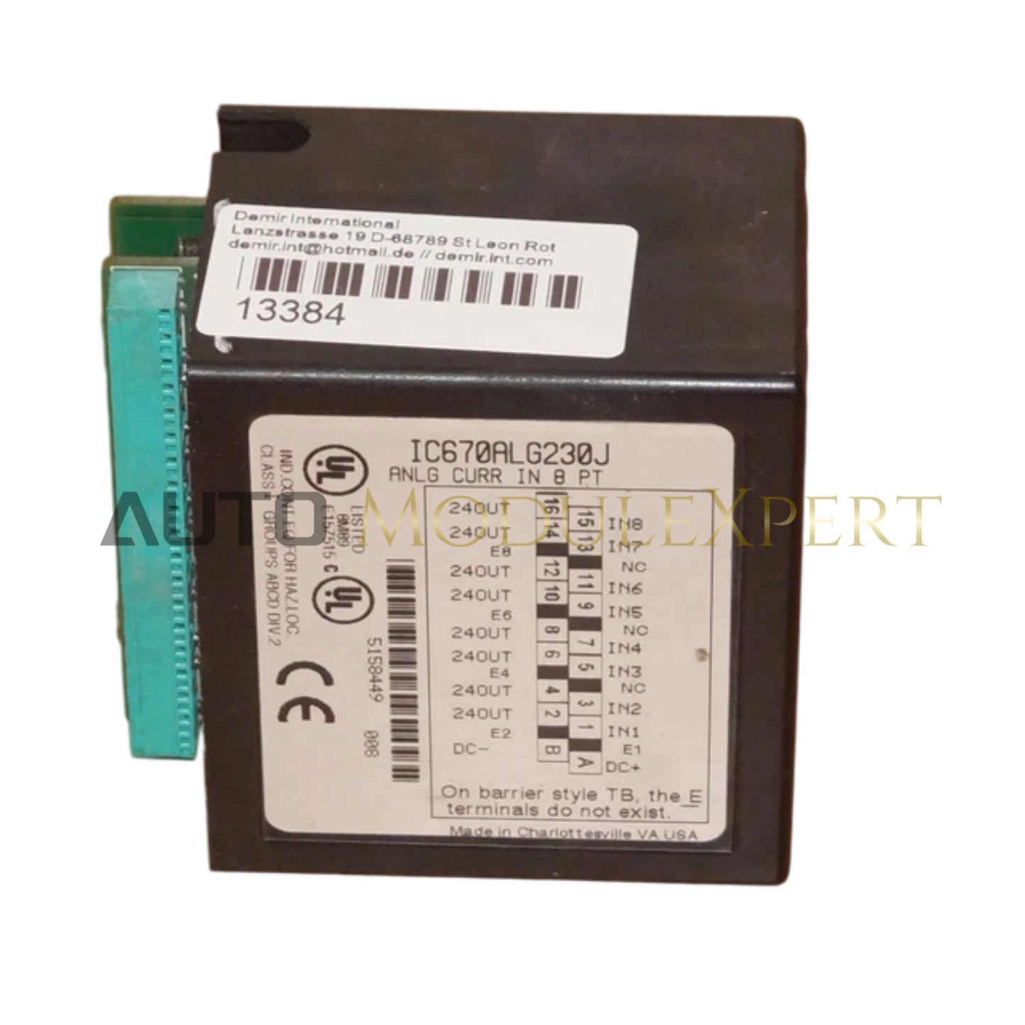 ماژول ورودی آنالوگ جنرال الکتریک IC670ALG230J