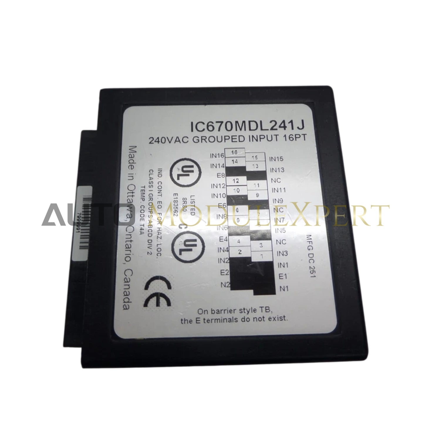 وحدة الإدخال المنفصلة IC670MDL241 من GE Fanuc