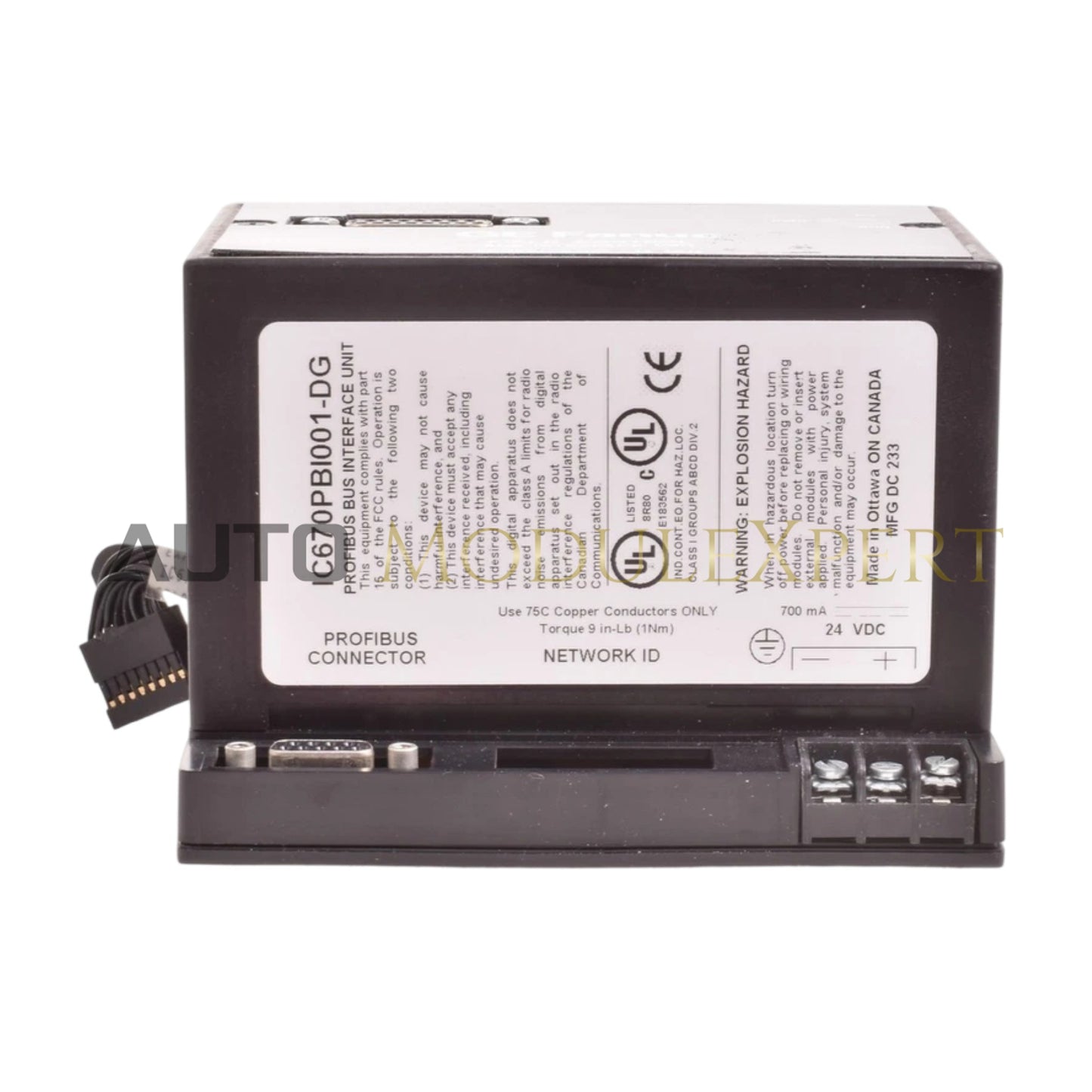 واجهة ناقل بروفباص GE Fanuc Emerson IC670PBI001