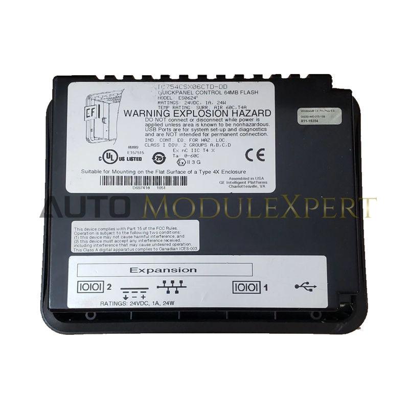 GE QuickPanel IC754CSX06CTD Control Panel for Automation