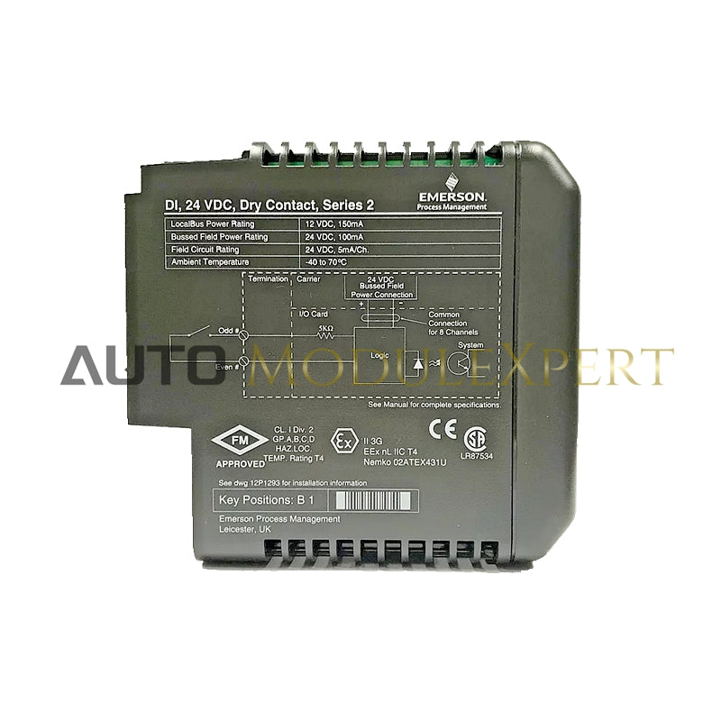 Contacto seco de tarjeta DI Emerson KJ3201X1-BA1